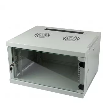 ALLNET 19 inch sieninis tinklo spintos korpusas 4U 1-dalis 594x541mm šviesiai pilkas SMQ serija