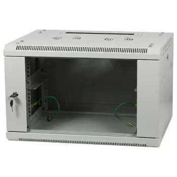 ALLNET 19 inch sieninis korpusas 15U 1 dalies gylis 600mm šviesiai pilkas plokščios pakuotės SMA serija