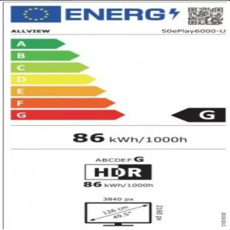 Allview 50ePlay6000-U 50 colių 4K UHD LED išmanusis Android televizorius