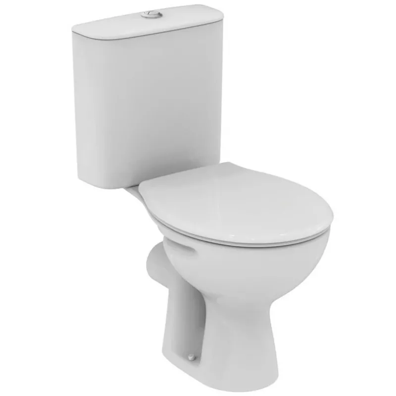 Alpha Close Coupled tualetas su dvigubo nuleidimo bakeliu, baltas, 370x640x765 mm
