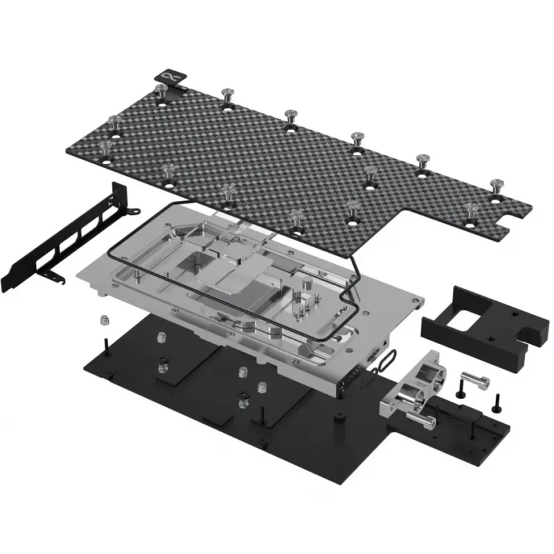 Alphacool 13725 CPU vandens blokas su užpakaline plokšte - nikeliuota varinė plokštė, akrilo viršus, G1/4 inch, Intel LGA 115x/1200/1700/2011/2066, AMD AM4