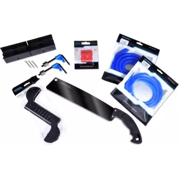 Alphacool 29144 kietų vamzdelių lenkimo rinkinys individualiam vandens aušinimui – 12/13/16mm šerdys, silikono įdėklai, pjaustytuvas, nuožulnumo įrankis, matavimo juosta, laikymo dėklas