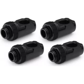 Alphacool Apex Grip 90° rotacinis adapteris G1/4 išorinio į vidinį sriegį, juodas, 4 vnt. rinkinys 14932