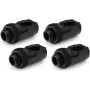 Alphacool Apex Grip 90° rotacinis adapteris G1/4 išorinio į vidinį sriegį, juodas, 4 vnt. rinkinys 14932
