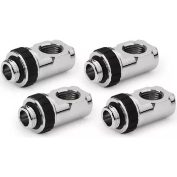 Alphacool Apex Grip 90° pasukamas adapteris G1/4 išorinė į vidinę, chromuotas, 4 vnt. (14933)