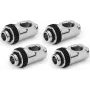 Alphacool Apex Grip 90° pasukamas adapteris G1/4 išorinė į vidinę, chromuotas, 4 vnt. (14933)
