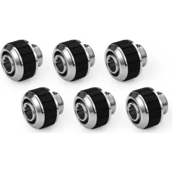 Alphacool Apex Grip suspaudžiamoji jungtis 13/10mm G1/4 chromuota - 6 vnt. pakuotė 14921
