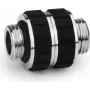 Alphacool Apex Grip dvigubas nipelio adapteris G1/4 vyriškas į vyrišką pasukamas chromuotas 14918
