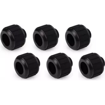 Alphacool Apex Grip HardTube suspaudžiamoji jungtis 13mm G1/4 - Deep Black, 6 vnt. paketas 14926