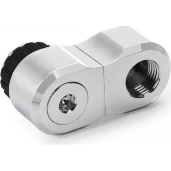Alphacool Apex Grip 27 mm poslinkio adapteris su dviem 90° kampu, vyriškas į moterišką G1/4, pasukamas, chromuotas (14894)