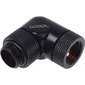 Alphacool HF 90° rotacinis adapteris G1/4 išorinis į G1/4 vidinį - Deep Black 17057