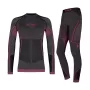 Alpinus Tactical Mora Mergaičių termoaktyvaus apatinio trikotažo komplektas Graphite-Pink 136-152