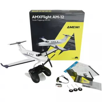 Amewi AMXFlight AM-12 450mm 6G/3D 6-Channel RTF RC Airplane (24149)