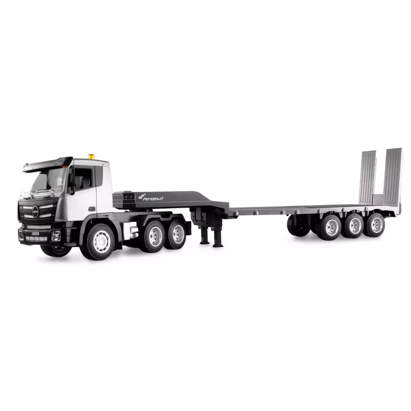 AMEWI RC statybinis traktorius su žemagrindžiu puspriekabiu 1:24 RTR