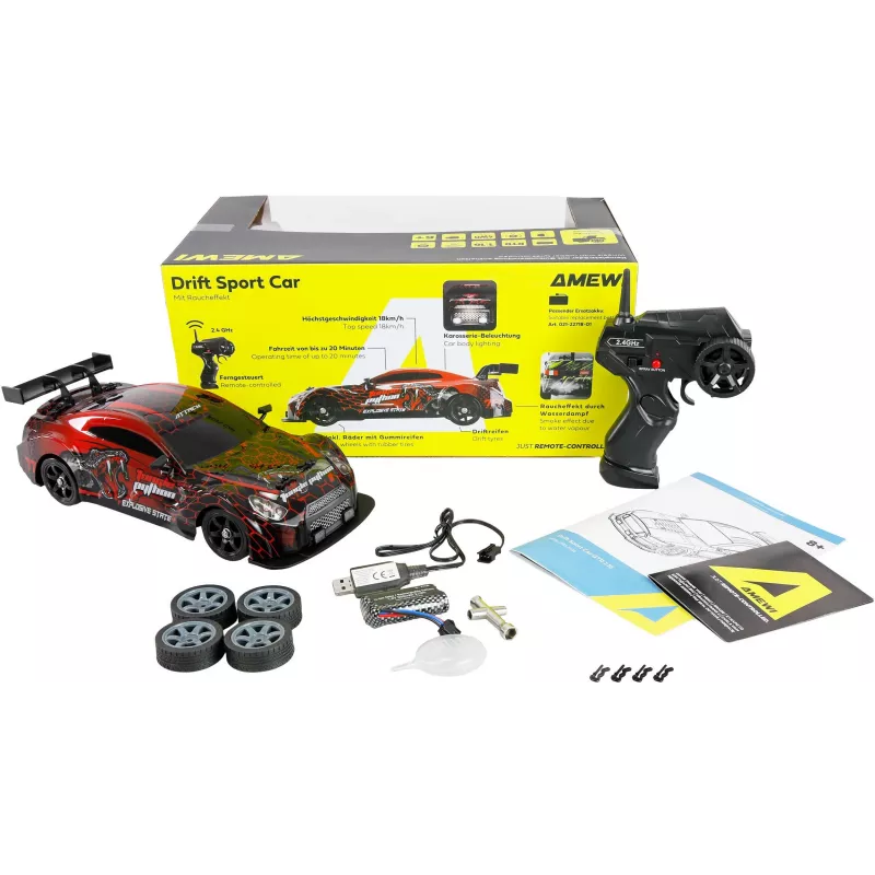 Amewi RC Drift Sport Raudona/Žalia 1:10 4WD RTR (21134)