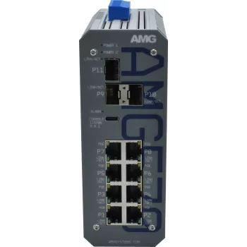 AMG pramoninis valdomas jungiklis, 8x 10/100 Mbps, DIN bėgis, atsarginis maitinimas