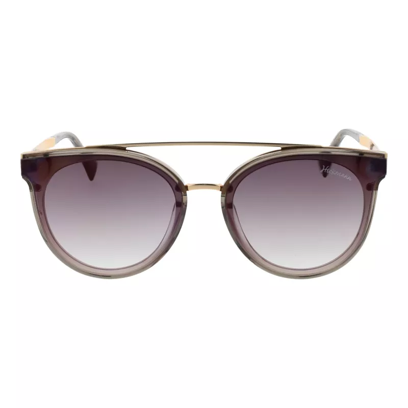ANA HICKMANN HI9080-62T03 Moteriški drugelio formos akiniai nuo saulės, rudas vėžlio kiauto acetato rėmelis, rudi gradientiniai lęšiai, 62 mm