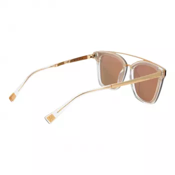 ANA HICKMANN HI9081-66T03 Moteriški drugelio formos akiniai nuo saulės, auksinis rėmelis, rudi gradientiniai lęšiai, 66 mm