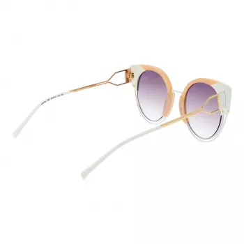ANA HICKMANN Moteriški katės akies akiniai nuo saulės AH3180-52P02 - Havana acetato rėmelis su rudais gradientiniais lęšiais - 53/22/145 mm