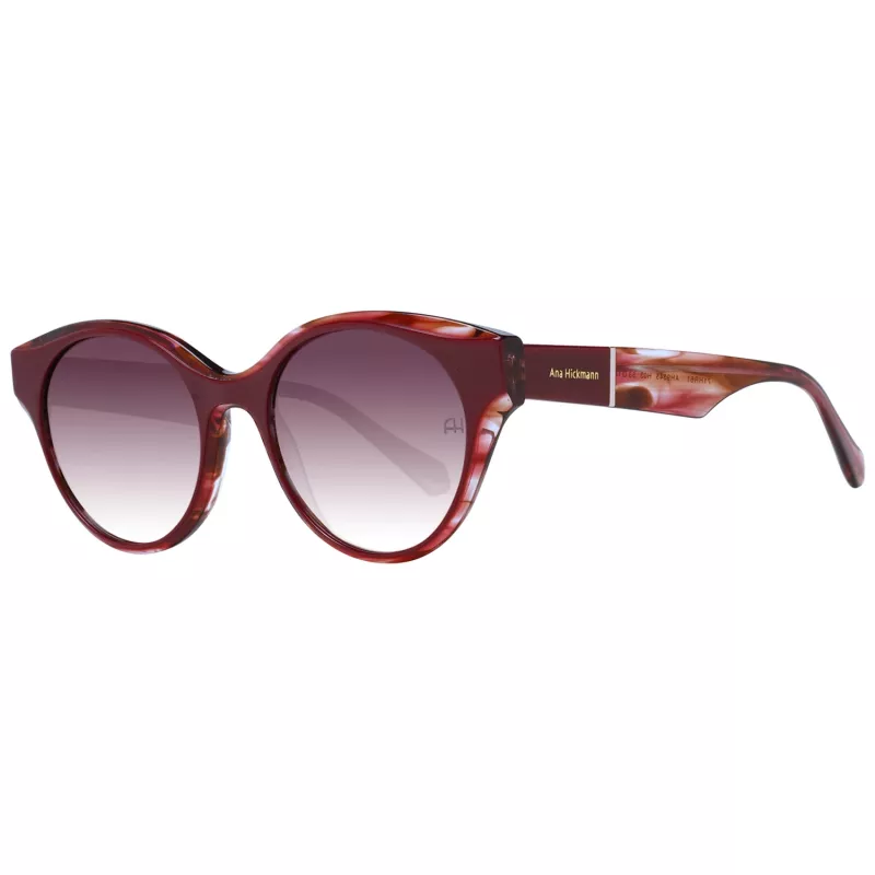 ANA HICKMANN Moteriški akiniai nuo saulės AH9345-51H03 Drugelio/Kvadrato acetatinis rėmas, rudi gradientiniai lęšiai, 53 mm