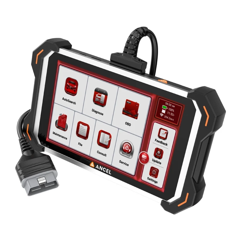 ANCEL DS600 BT profesionalus OBD2 diagnostikos skaitytuvas su 8 colių jutikliniu ekranu, 4GB RAM, 64GB atmintimi, 2 metų nemokamais atnaujinimais