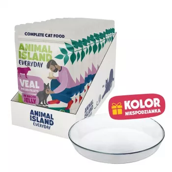 ANIMAL ISLAND NEW JELLY EVERYDAY 12x85g + Maitinimo dubenėlis