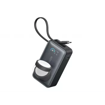 Anker MagGo Power Bank, skirta Apple Watch, 10000 mAh, 35W, 2x USB-C, juoda