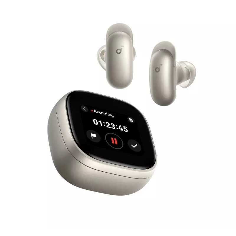 Anker Soundcore Liberty 5 Pro Max tikros belaidės ausinės, titano aukso, Bluetooth 5.3, adaptyvus ANC, LDAC, 50h veikimo laikas