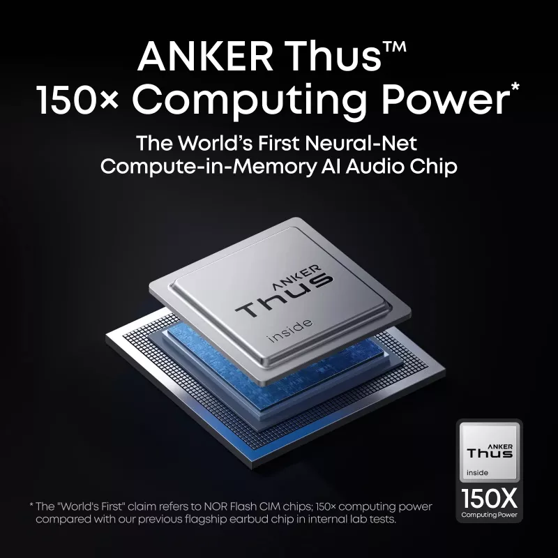 Anker Soundcore Liberty 5 Pro True Wireless ausinės su adaptyviu ANC, Hi-Res Audio, belaidžiu įkrovimu - Midnight Black