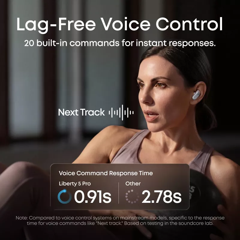 Anker Soundcore Liberty 5 Pro True Wireless In-Ear Headphones with Adaptive ANC, LDAP, Pearl White