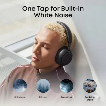 Anker Soundcore Space 2 belaidės ausinės per ausis su aktyviu triukšmo slopinimu, juodos spalvos