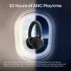 Anker Soundcore Space 2 belaidės ausinės per ausis su aktyviu triukšmo slopinimu, juodos spalvos