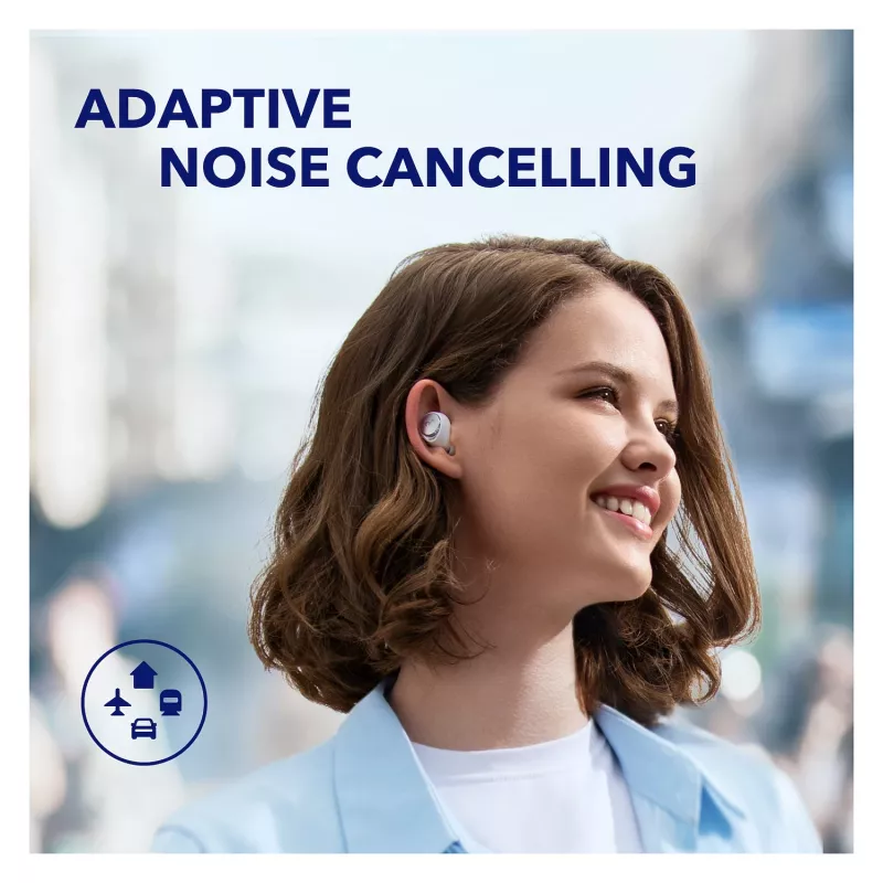 Anker Soundcore Space A40 True Wireless Triukšmą slopinančios į ausis įdedamos ausinės, Bluetooth 5.2, LDAC, IPX4, Baltos