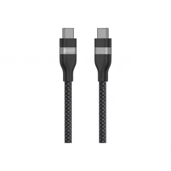 Anker USB C į USB C 240W Upcycled-Braided Greito Įkrovimo Laidas A82E2 (1,8 m, Juoda)