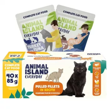 ANL ANIMAL ISLAND Kasdienė dėžutė Skonių mišinys katei 40x85g