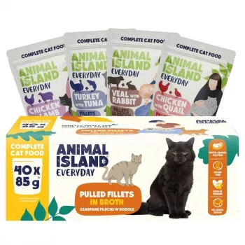 ANL Animal Island Everyday Mixed Flavours šlapias kačių maistas 40 x 85 g pakeliai