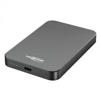 ANSMANN 1700-0198 Power Bank 5000 mAh LiPo Power Delivery Qi belaidis įkrovimas, antracitas