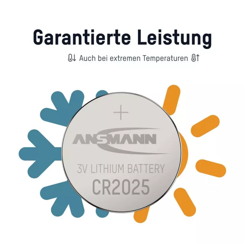 ANSMANN CR2025 ličio monetinė baterija, 3V, 160mAh, 1 vnt. lizdinė pakuotė