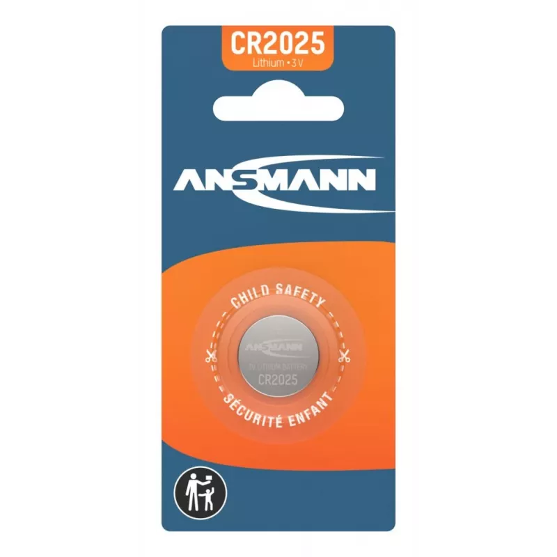 ANSMANN CR2025 ličio monetinė baterija, 3V, 160mAh, 1 vnt. lizdinė pakuotė