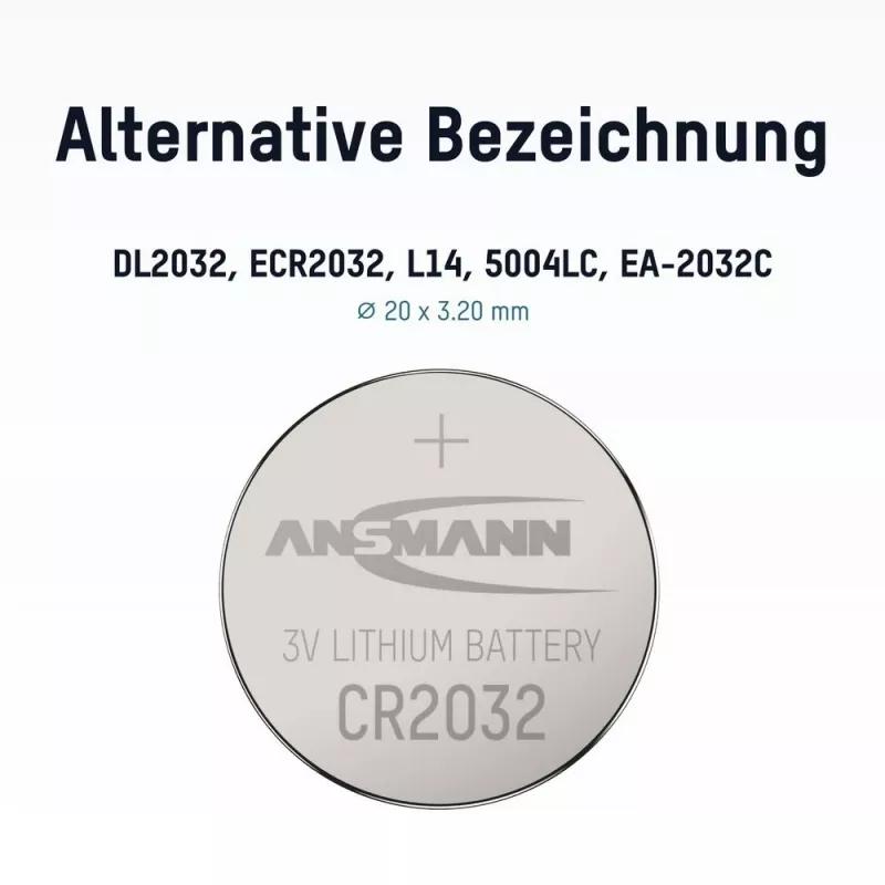ANSMANN CR2032 ličio monetinė baterija 3V 230mAh (1 vnt.)