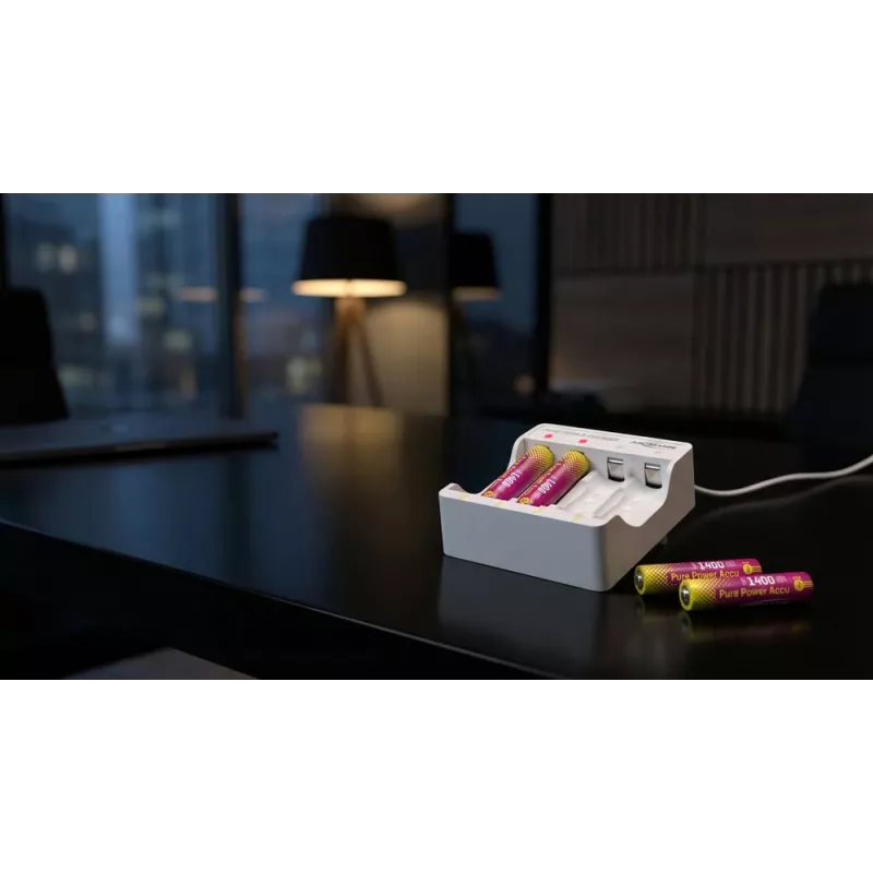 ANSMANN PurePower Set AAA Įkroviklis su 4x AAA 800 mAh NiMH Baterijomis