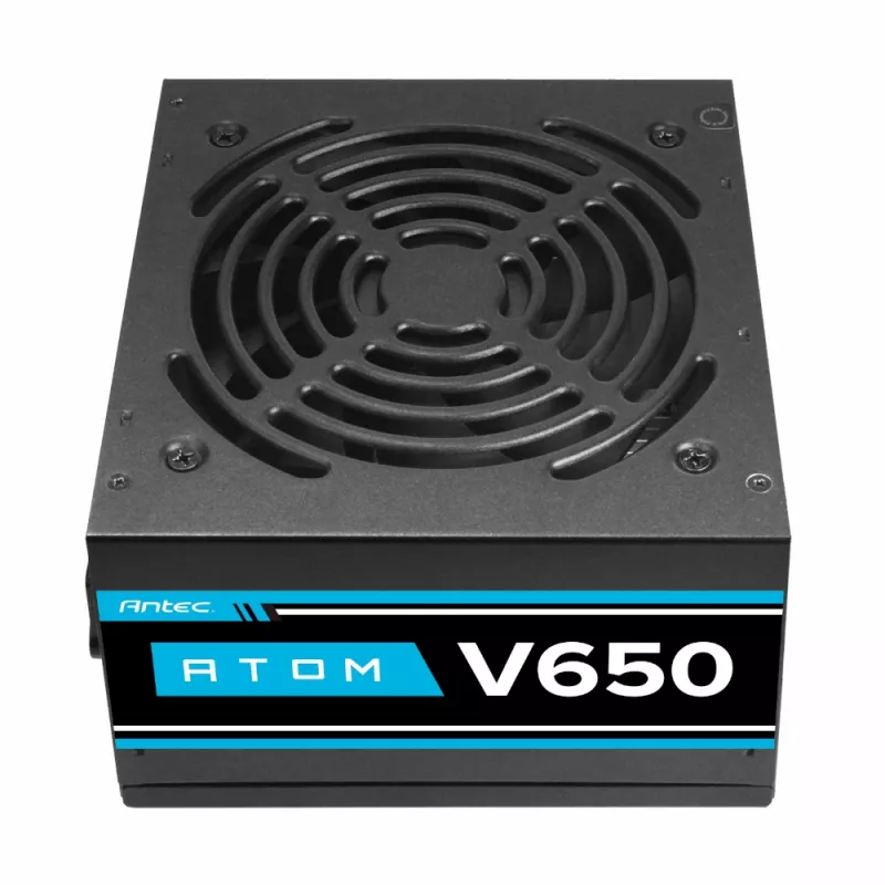 Antec Atom V650 nemodulinis maitinimo šaltinis - 650W, 80 PLUS White, ATX, 120mm tylus ventiliatorius