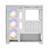 Antec CX300 ARGB ATX vidutinio bokšto žaidimų korpusas, baltas, grūdintas stiklas, 4 ARGB ventiliatoriai