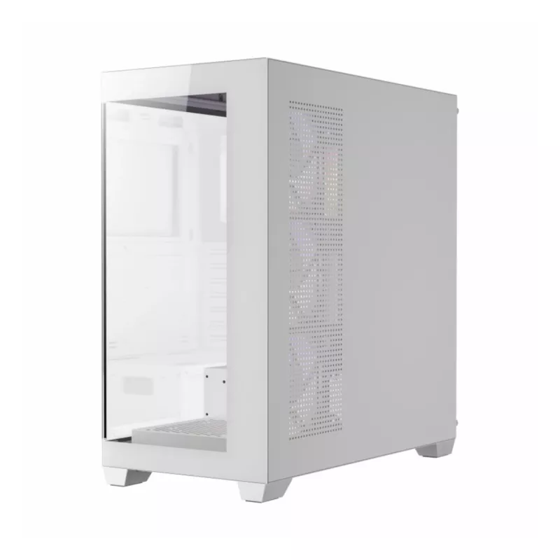 Antec CX300 ARGB ATX vidutinio bokšto žaidimų korpusas, baltas, grūdintas stiklas, 4 ARGB ventiliatoriai