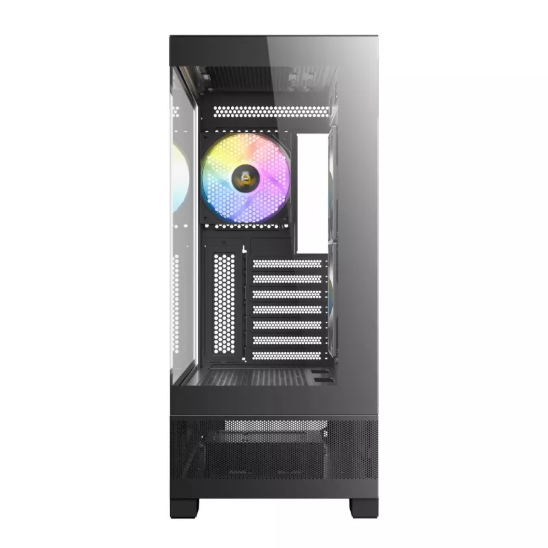 Antec CX700 ARGB B vidutinio bokšto žaidimų korpusas - grūdintas stiklas, 4x ARGB ventiliatoriai, E-ATX palaikymas, juoda