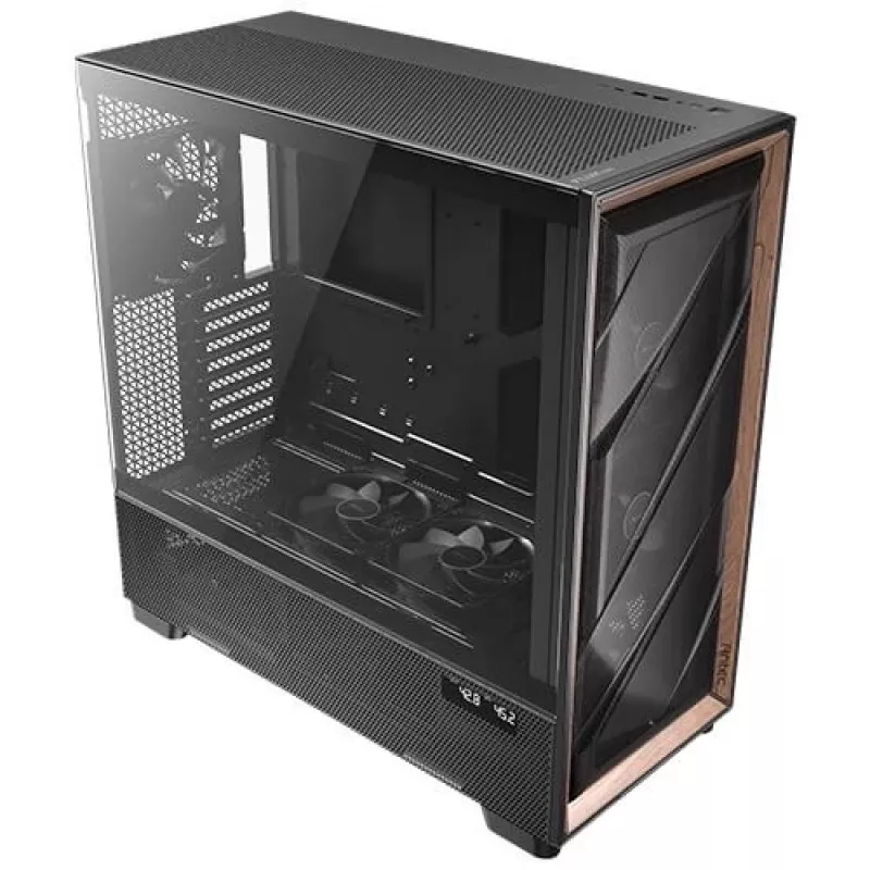 Antec Flux Pro Noctua Edition Full Tower Case, Black/Wood, su Noctua NA-FH1 Fan Hub