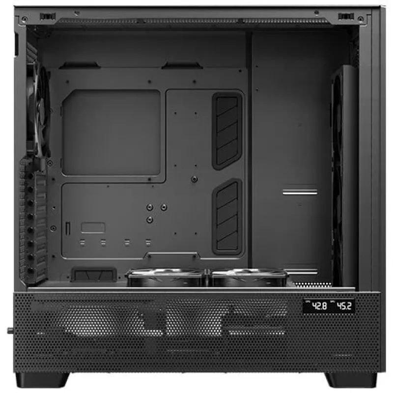 Antec Flux Pro Noctua Edition Full Tower Case, Black/Wood, su Noctua NA-FH1 Fan Hub