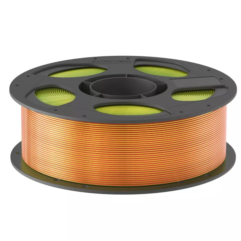Anycubic PLA Silk Siūlas Trijų spalvų: Raudona Geltona Žalia - 1.75mm 1kg