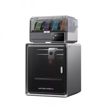 ANYCUBIC S1 Combo V2 FDM 3D spausdintuvas su 250 x 220 x 220 mm kūrimo tūriu, 500 mm/s greičiu, automatiniu niveliavimu, PEI plokšte, Klipper programine įranga, Wi-Fi, 4.3 inch jutikliniu ekranu, 400W galia