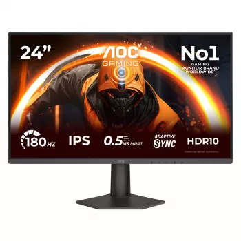AOC 24G50F Gaming Monitor 60.5 cm (23.8 colio) Full HD IPS 180Hz 4ms HDR HDMI DisplayPort VESA